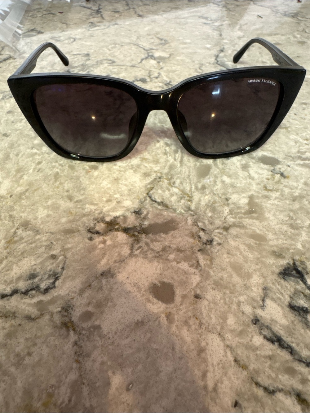 Armani Exchange Black Oversized Women's Sunglasses